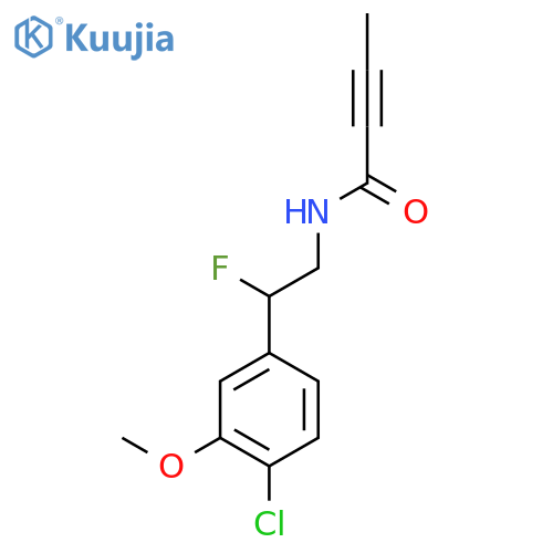 N-2-(4-chloro-3-methoxyphenyl)-2-fluoroethylbut-2-ynamide structure