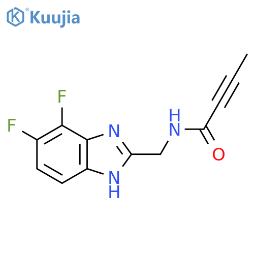 N-(4,5-difluoro-1H-1,3-benzodiazol-2-yl)methylbut-2-ynamide structure