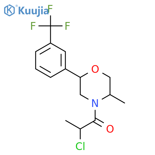 2-Chloro-1-[5-methyl-2-[3-(trifluoromethyl)phenyl]morpholin-4-yl]propan-1-one structure