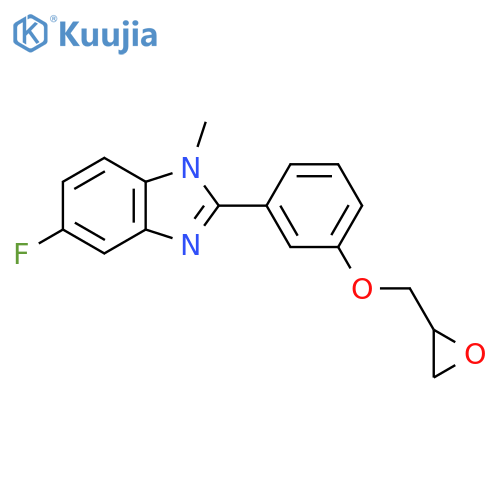 5-fluoro-1-methyl-2-{3-[(oxiran-2-yl)methoxy]phenyl}-1H-1,3-benzodiazole structure