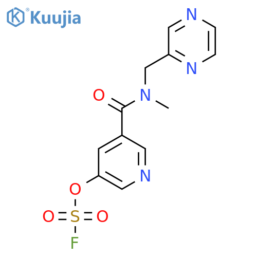 5-{Methyl[(pyrazin-2-yl)methyl]carbamoyl}pyridin-3-yl sulfurofluoridate structure