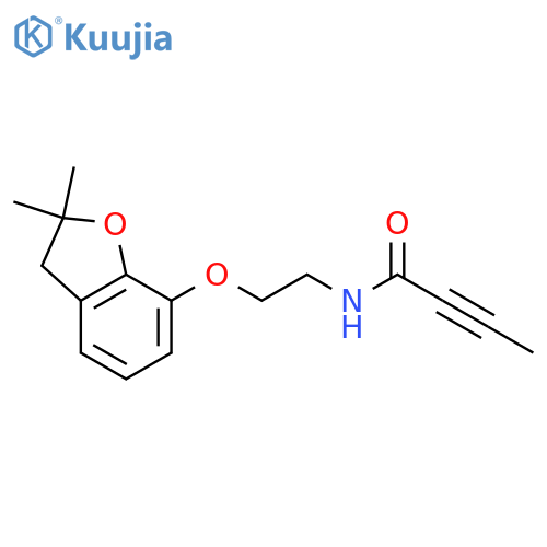 N-{2-(2,2-dimethyl-2,3-dihydro-1-benzofuran-7-yl)oxyethyl}but-2-ynamide structure