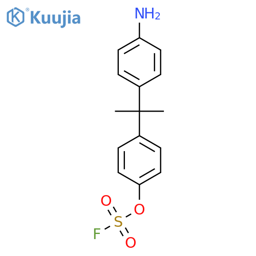 4-[2-(4-Aminophenyl)propan-2-yl]phenyl sulfurofluoridate structure