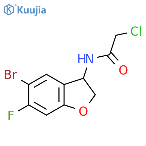 N-(5-bromo-6-fluoro-2,3-dihydro-1-benzofuran-3-yl)-2-chloroacetamide structure