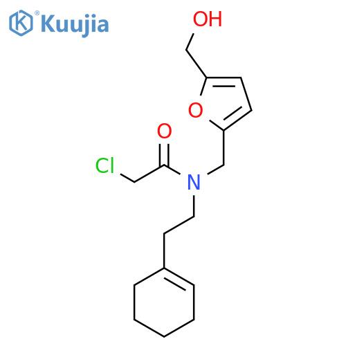 2-Chloro-N-[2-(cyclohexen-1-yl)ethyl]-N-[[5-(hydroxymethyl)furan-2-yl]methyl]acetamide structure