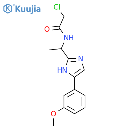 2-chloro-N-{1-[4-(3-methoxyphenyl)-1H-imidazol-2-yl]ethyl}acetamide structure