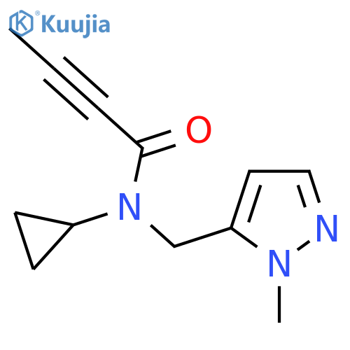 N-cyclopropyl-N-(1-methyl-1H-pyrazol-5-yl)methylbut-2-ynamide structure