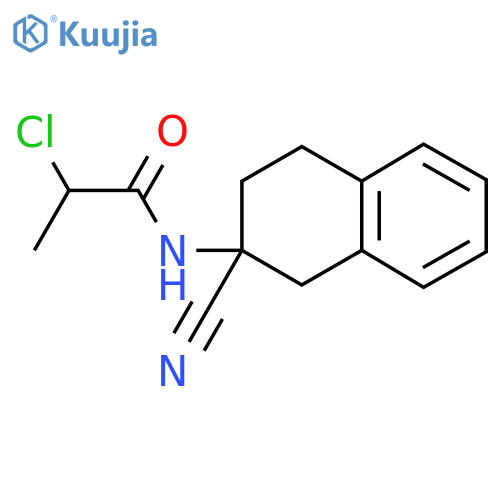 2-Chloro-N-(2-cyano-3,4-dihydro-1H-naphthalen-2-yl)propanamide structure