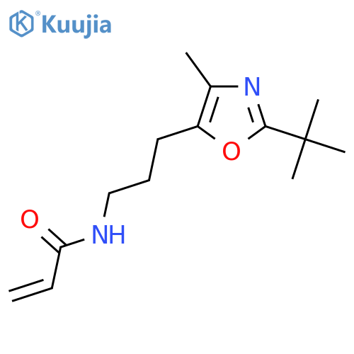N-3-(2-tert-butyl-4-methyl-1,3-oxazol-5-yl)propylprop-2-enamide structure