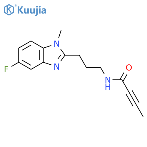 N-3-(5-fluoro-1-methyl-1H-1,3-benzodiazol-2-yl)propylbut-2-ynamide structure