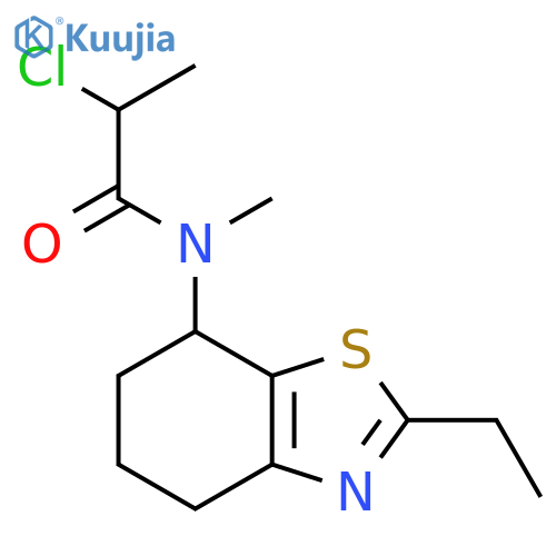 2-Chloro-N-(2-ethyl-4,5,6,7-tetrahydro-1,3-benzothiazol-7-yl)-N-methylpropanamide structure