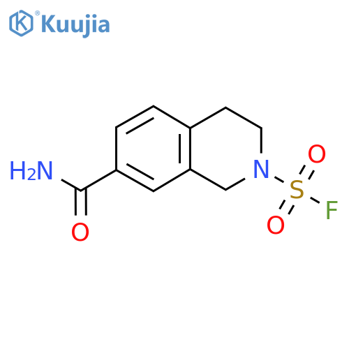 7-carbamoyl-1,2,3,4-tetrahydroisoquinoline-2-sulfonyl fluoride structure