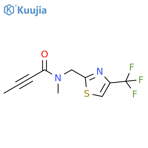 N-methyl-N-{4-(trifluoromethyl)-1,3-thiazol-2-ylmethyl}but-2-ynamide structure