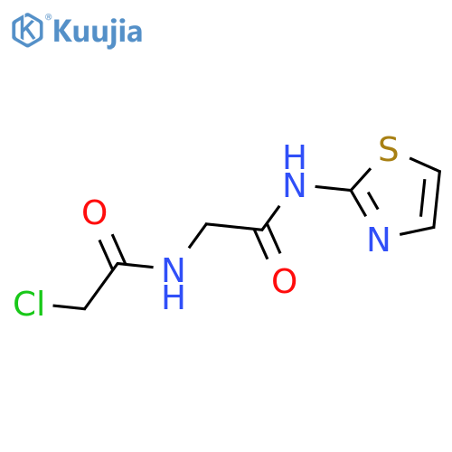 2-chloro-N-{(1,3-thiazol-2-yl)carbamoylmethyl}acetamide structure