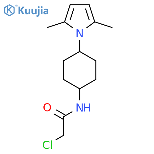 2-Chloro-N-[4-(2,5-dimethylpyrrol-1-yl)cyclohexyl]acetamide structure
