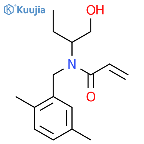 N-(2,5-dimethylphenyl)methyl-N-(1-hydroxybutan-2-yl)prop-2-enamide structure