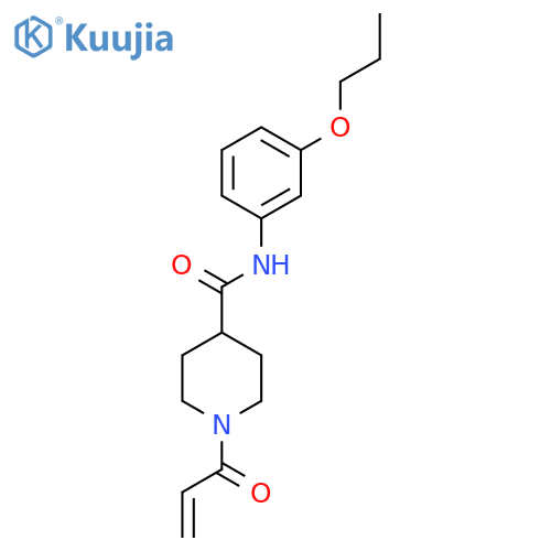 1-(prop-2-enoyl)-N-(3-propoxyphenyl)piperidine-4-carboxamide structure