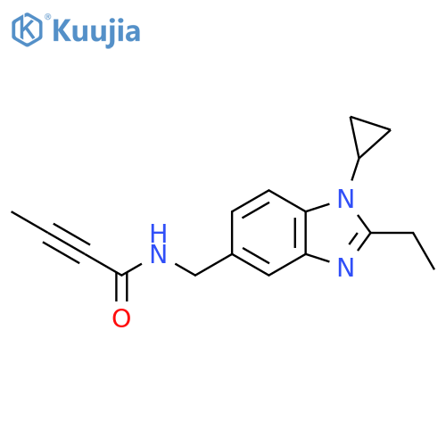 N-[(1-Cyclopropyl-2-ethylbenzimidazol-5-yl)methyl]but-2-ynamide structure