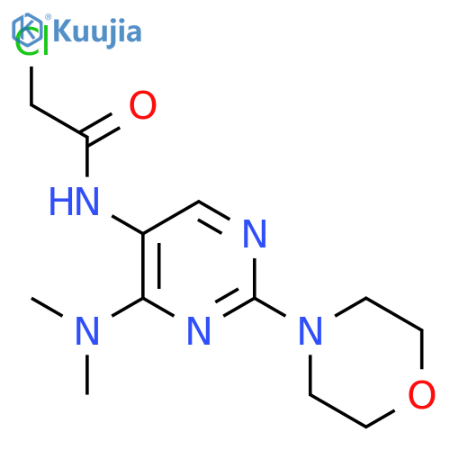2-chloro-N-4-(dimethylamino)-2-(morpholin-4-yl)pyrimidin-5-ylacetamide structure