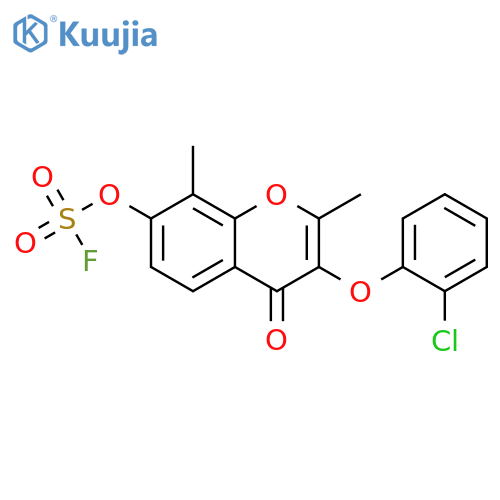 3-(2-Chlorophenoxy)-7-[(fluorosulfonyl)oxy]-2,8-dimethyl-4H-1-benzopyran-4-one structure