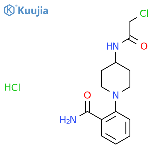 2-4-(2-chloroacetamido)piperidin-1-ylbenzamide hydrochloride structure