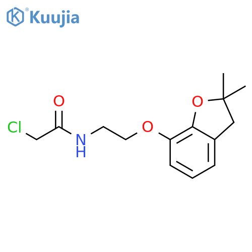 Acetamide, 2-chloro-N-[2-[(2,3-dihydro-2,2-dimethyl-7-benzofuranyl)oxy]ethyl]- structure