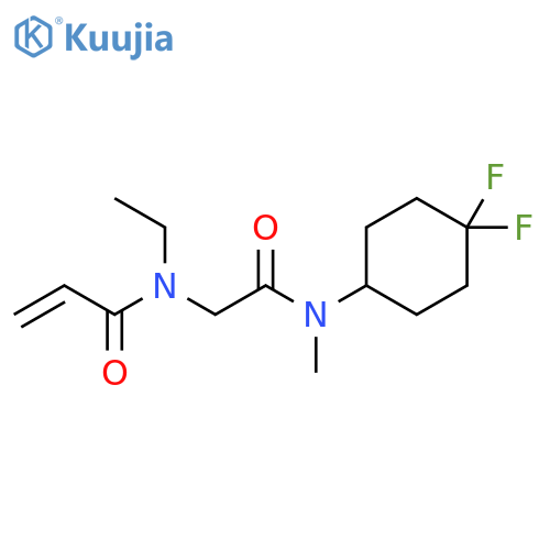 N-{(4,4-difluorocyclohexyl)(methyl)carbamoylmethyl}-N-ethylprop-2-enamide structure
