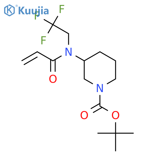 tert-butyl 3-N-(2,2,2-trifluoroethyl)prop-2-enamidopiperidine-1-carboxylate structure