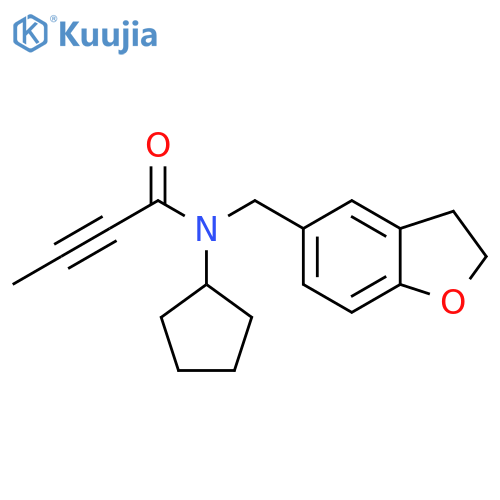 N-Cyclopentyl-N-[(2,3-dihydro-5-benzofuranyl)methyl]-2-butynamide structure