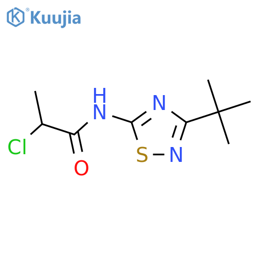 N-(3-Tert-butyl-1,2,4-thiadiazol-5-yl)-2-chloropropanamide structure