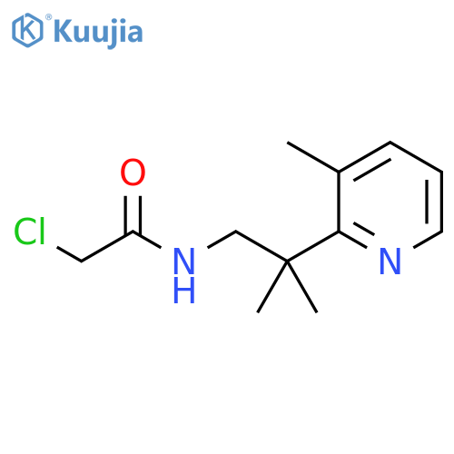 2-chloro-N-2-methyl-2-(3-methylpyridin-2-yl)propylacetamide structure