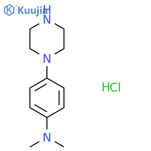 N,N-dimethyl-4-(piperazin-1-yl)aniline hydrochloride structure