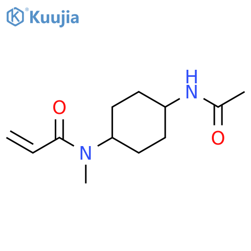 N-(4-acetamidocyclohexyl)-N-methylprop-2-enamide structure