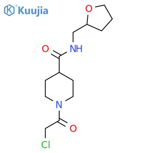 1-(2-chloroacetyl)-N-(oxolan-2-yl)methylpiperidine-4-carboxamide structure