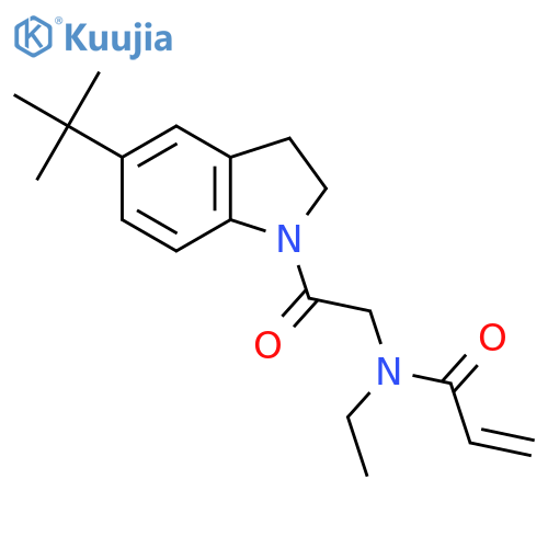 N-[2-(5-Tert-butyl-2,3-dihydroindol-1-yl)-2-oxoethyl]-N-ethylprop-2-enamide structure