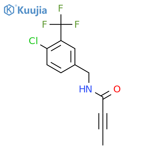 N-{4-chloro-3-(trifluoromethyl)phenylmethyl}but-2-ynamide structure