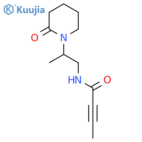N-2-(2-oxopiperidin-1-yl)propylbut-2-ynamide structure