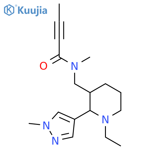 N-[[1-Ethyl-2-(1-methylpyrazol-4-yl)piperidin-3-yl]methyl]-N-methylbut-2-ynamide structure