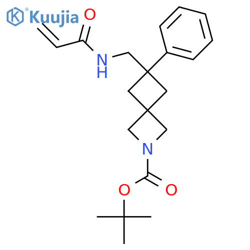 tert-butyl 6-phenyl-6-(prop-2-enamido)methyl-2-azaspiro3.3heptane-2-carboxylate structure