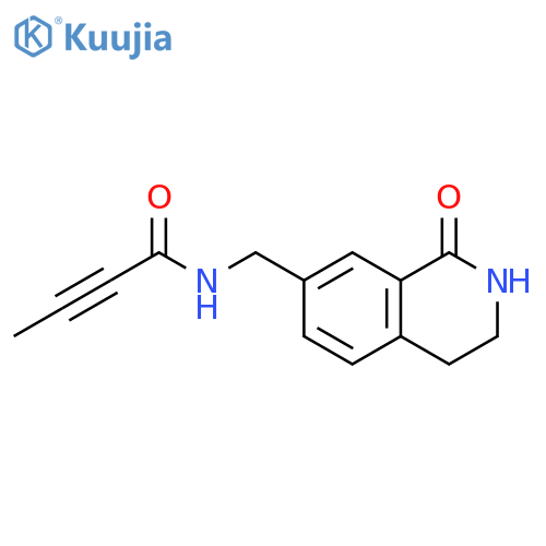 N-(1-oxo-1,2,3,4-tetrahydroisoquinolin-7-yl)methylbut-2-ynamide structure