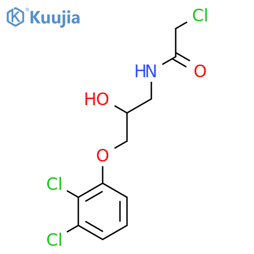 2-chloro-N-[3-(2,3-dichlorophenoxy)-2-hydroxypropyl]acetamide structure