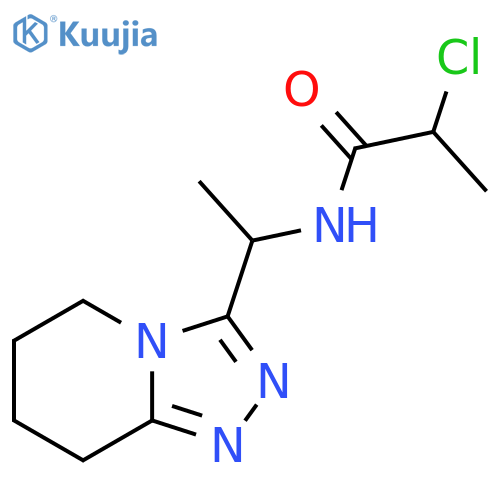 2-Chloro-N-[1-(5,6,7,8-tetrahydro-[1,2,4]triazolo[4,3-a]pyridin-3-yl)ethyl]propanamide structure