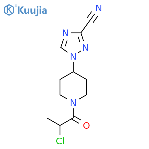 1-[1-(2-Chloropropanoyl)piperidin-4-yl]-1,2,4-triazole-3-carbonitrile structure