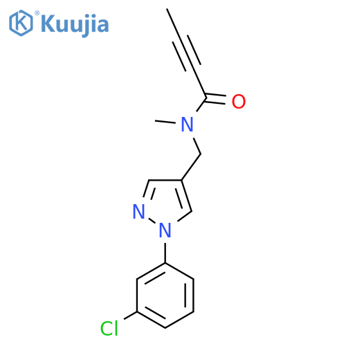 N-{1-(3-chlorophenyl)-1H-pyrazol-4-ylmethyl}-N-methylbut-2-ynamide structure