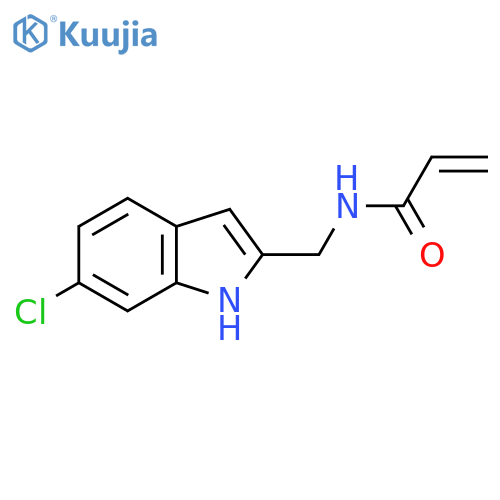 N-(6-chloro-1H-indol-2-yl)methylprop-2-enamide structure