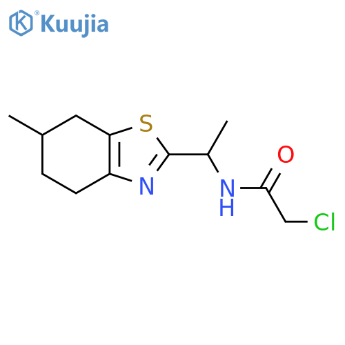 2-chloro-N-1-(6-methyl-4,5,6,7-tetrahydro-1,3-benzothiazol-2-yl)ethylacetamide structure