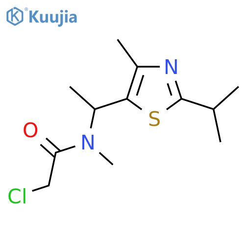 2-chloro-N-methyl-N-{1-4-methyl-2-(propan-2-yl)-1,3-thiazol-5-ylethyl}acetamide structure