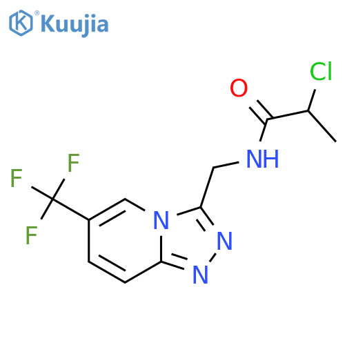 2-Chloro-N-[[6-(trifluoromethyl)-[1,2,4]triazolo[4,3-a]pyridin-3-yl]methyl]propanamide structure