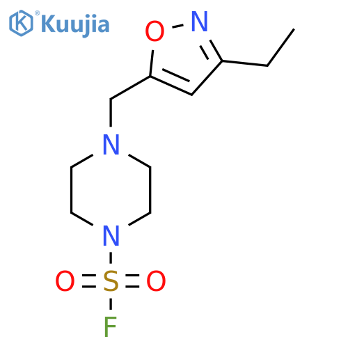 4-(3-ethyl-1,2-oxazol-5-yl)methylpiperazine-1-sulfonyl fluoride structure