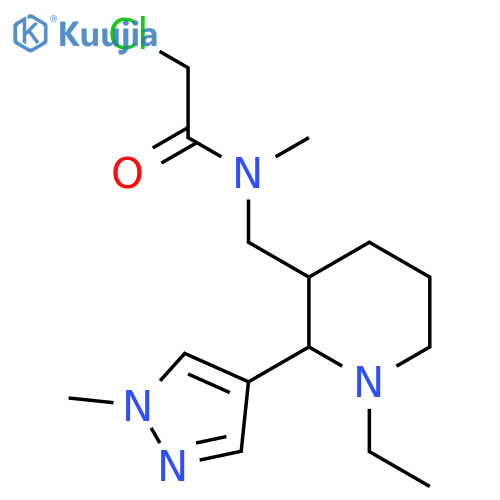 2-Chloro-N-[[1-ethyl-2-(1-methylpyrazol-4-yl)piperidin-3-yl]methyl]-N-methylacetamide structure